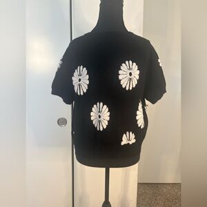 Philosophy Black and White Floral Top